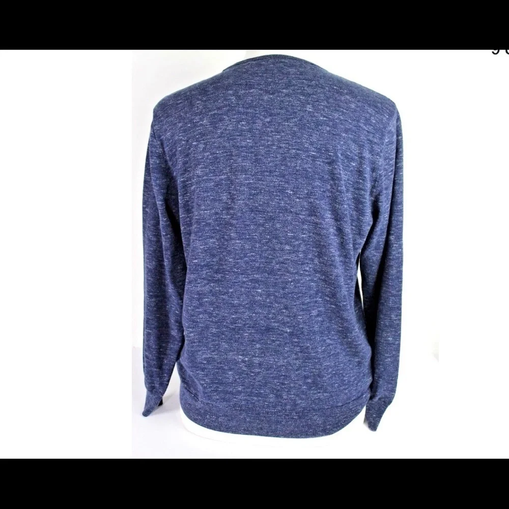 JCREW•crewneck heathered navy sweater